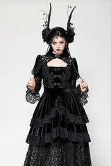 long lace skirt gothic gown