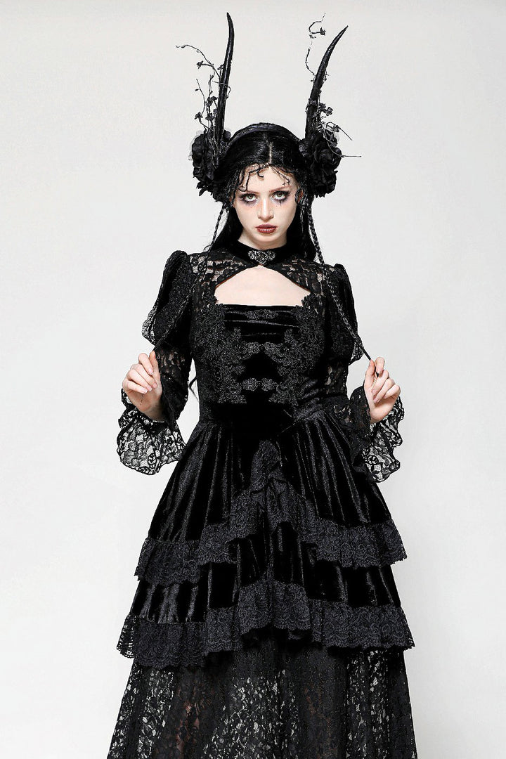 long lace skirt gothic gown