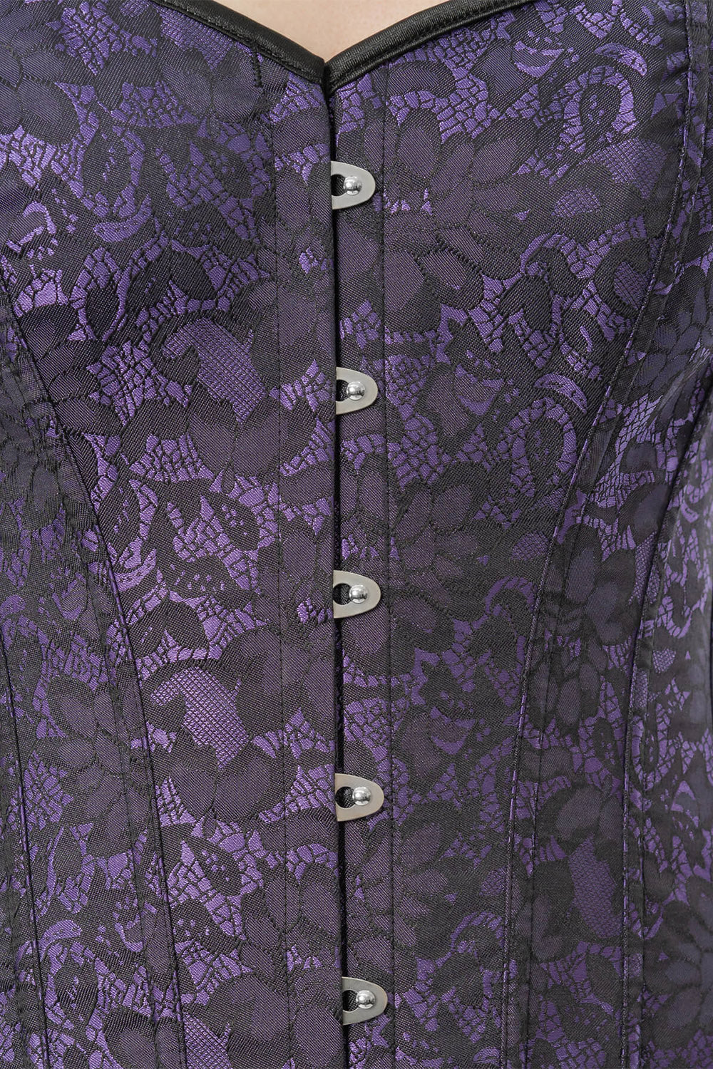 womens purple black corset  top