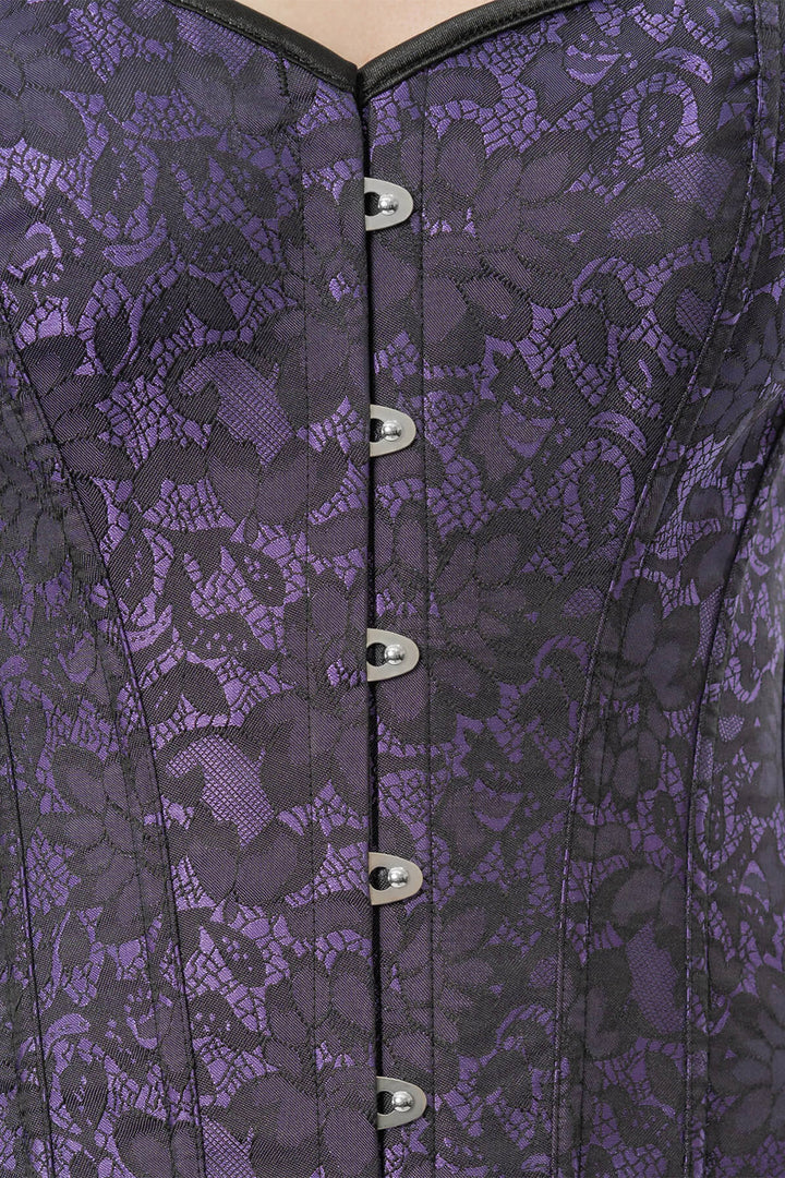 womens purple black corset  top