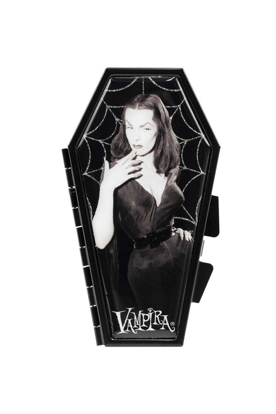 Vampira Cobweb Glitter Coffin Compact