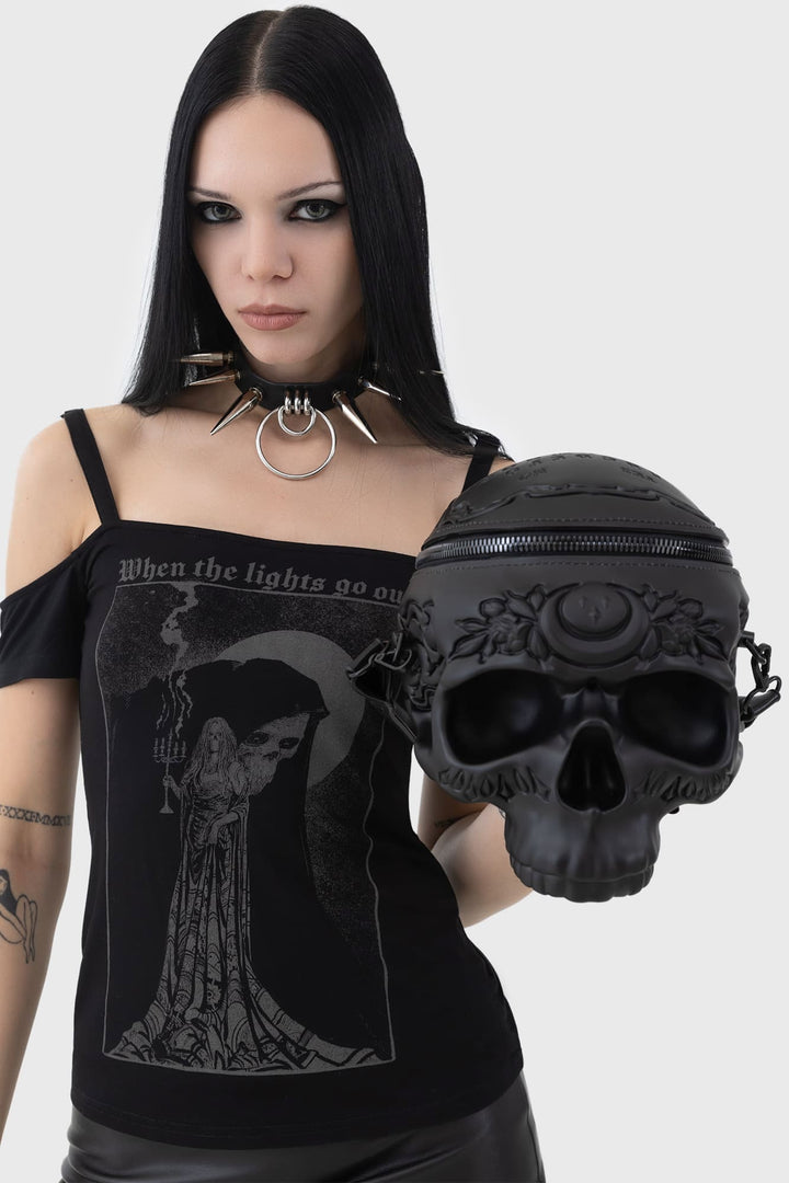 ouija board skull handbag