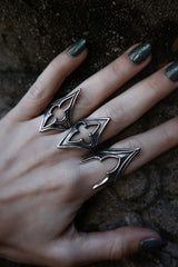 stainless steel dark fantasy ring