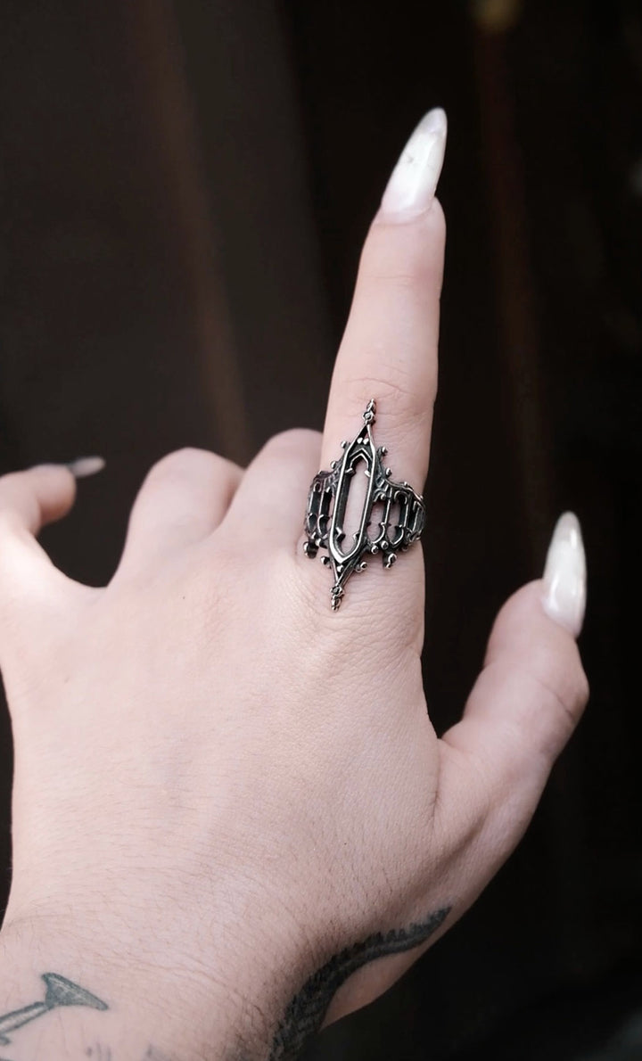gothic architecture stainless steel gothic ring