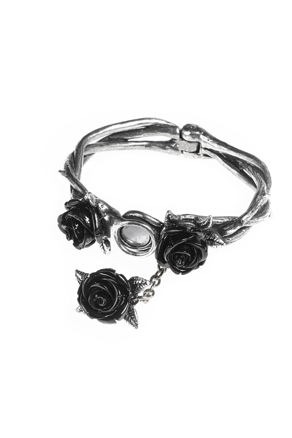 black flower gothic bracelet 
