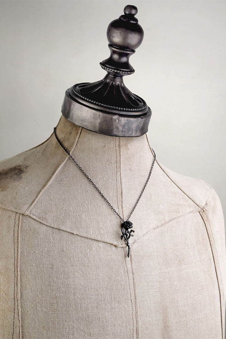The Romance of the Black Rose Pendant
