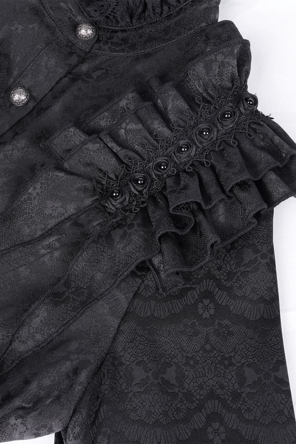 womens ruffled vampire goth top