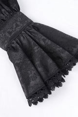 embroidered flared long sleeve top by devil fashion 