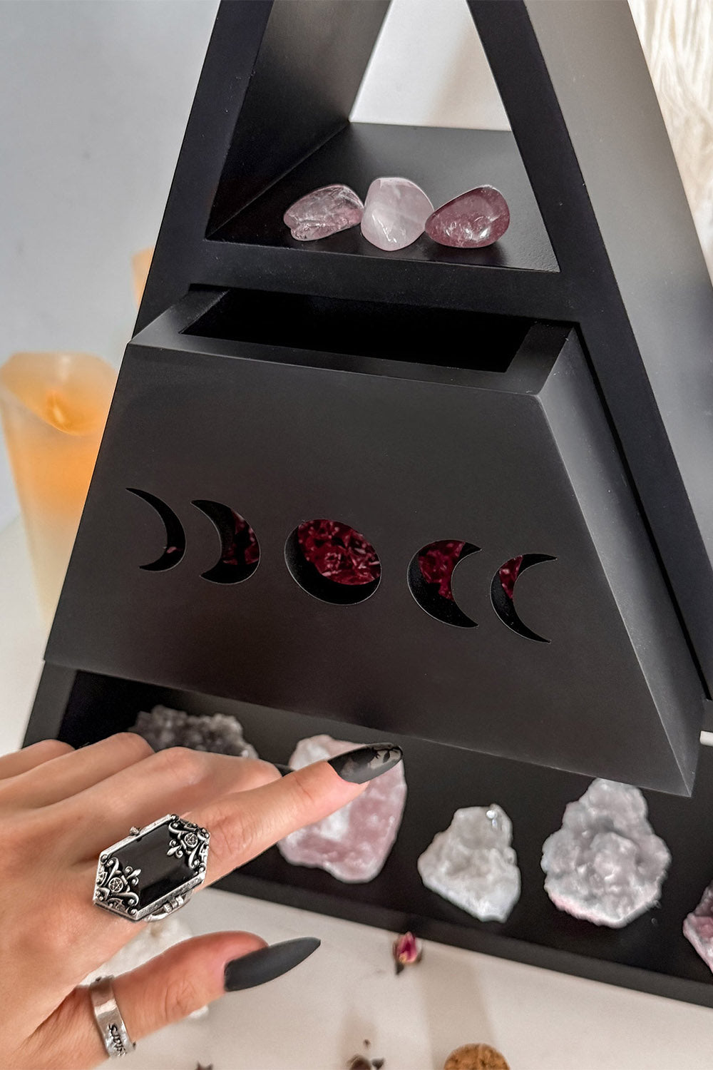 gothic shelf for crystals