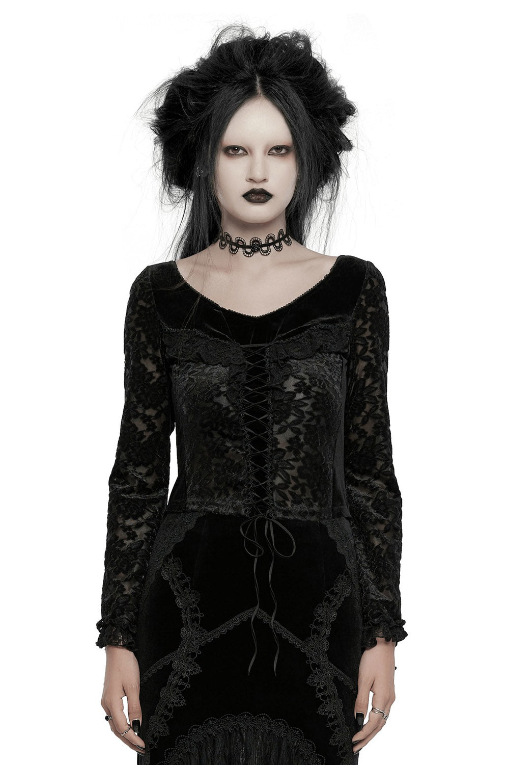 long sleeve flared witch top