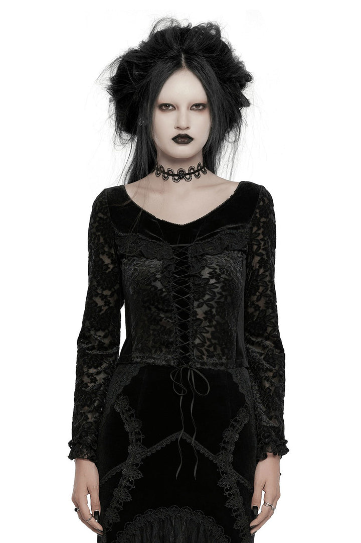 long sleeve flared witch top