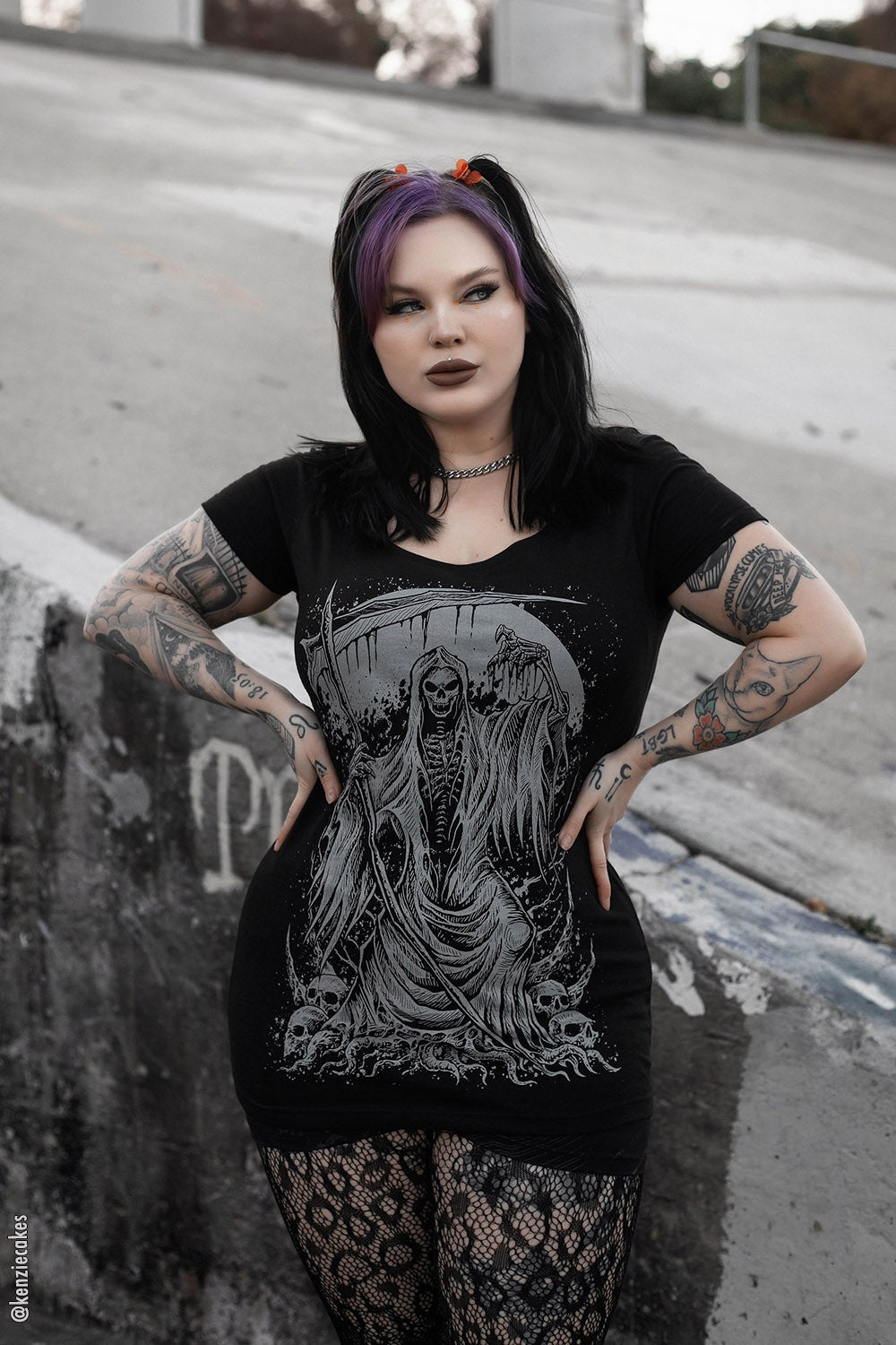 grim reaper womens tshirt