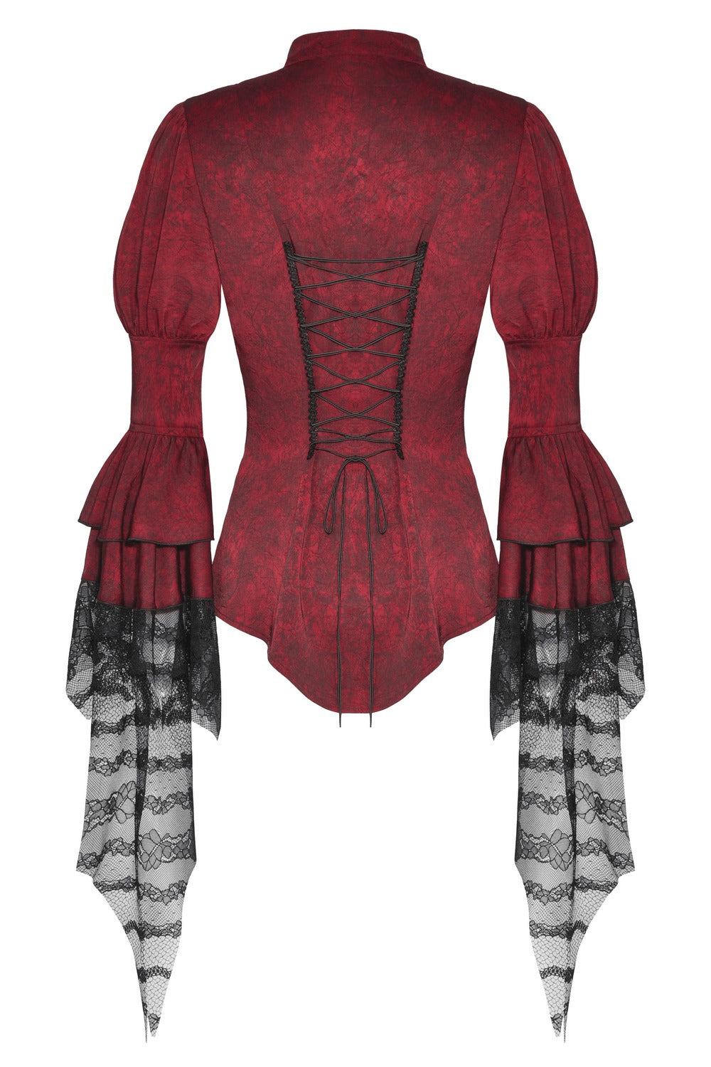 lace sleeve back corset gothic valentine's day top 