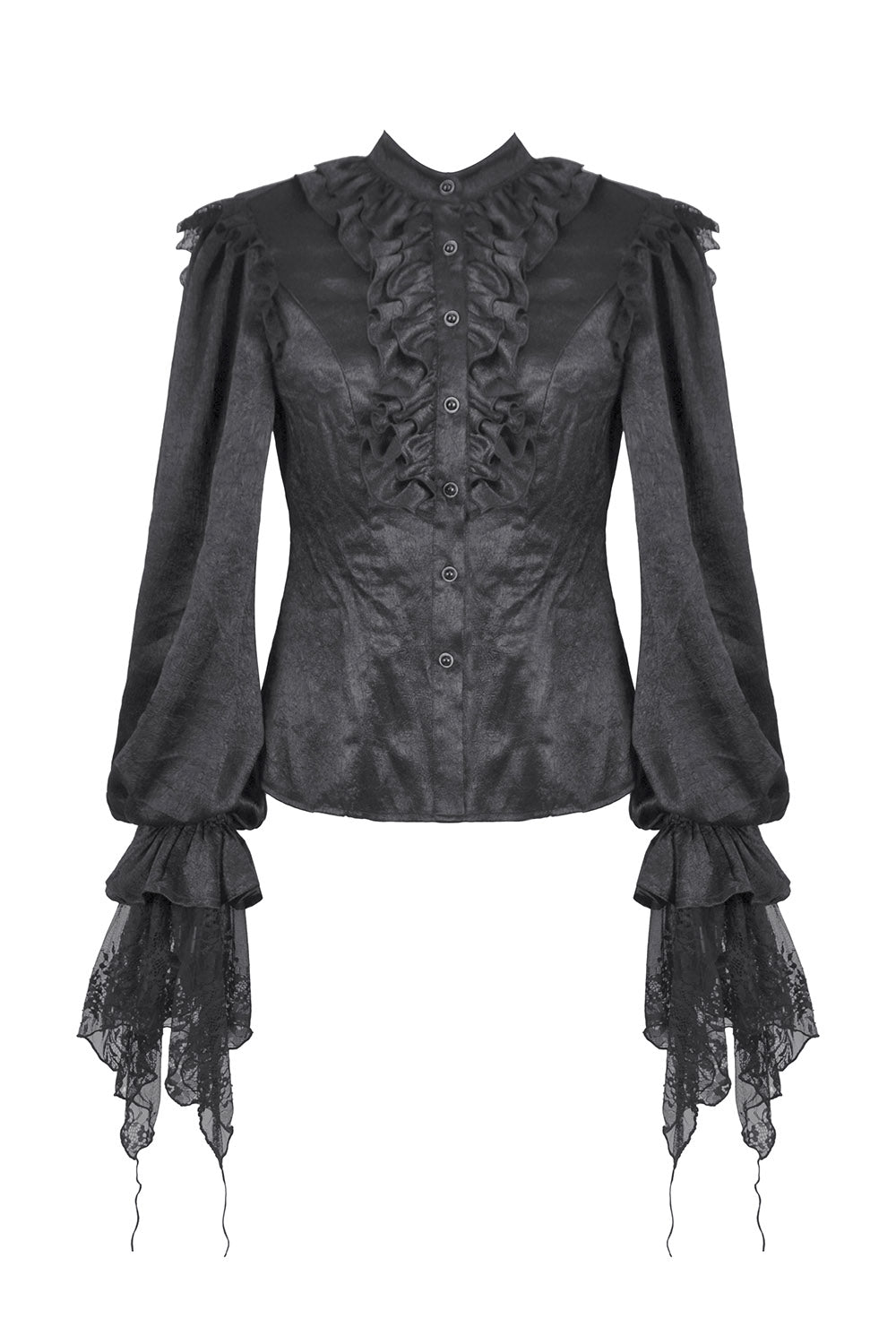 high collar gothic shirt by dark in love