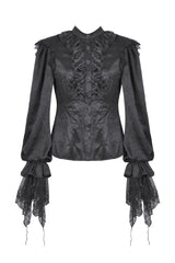 high collar gothic shirt by dark in love