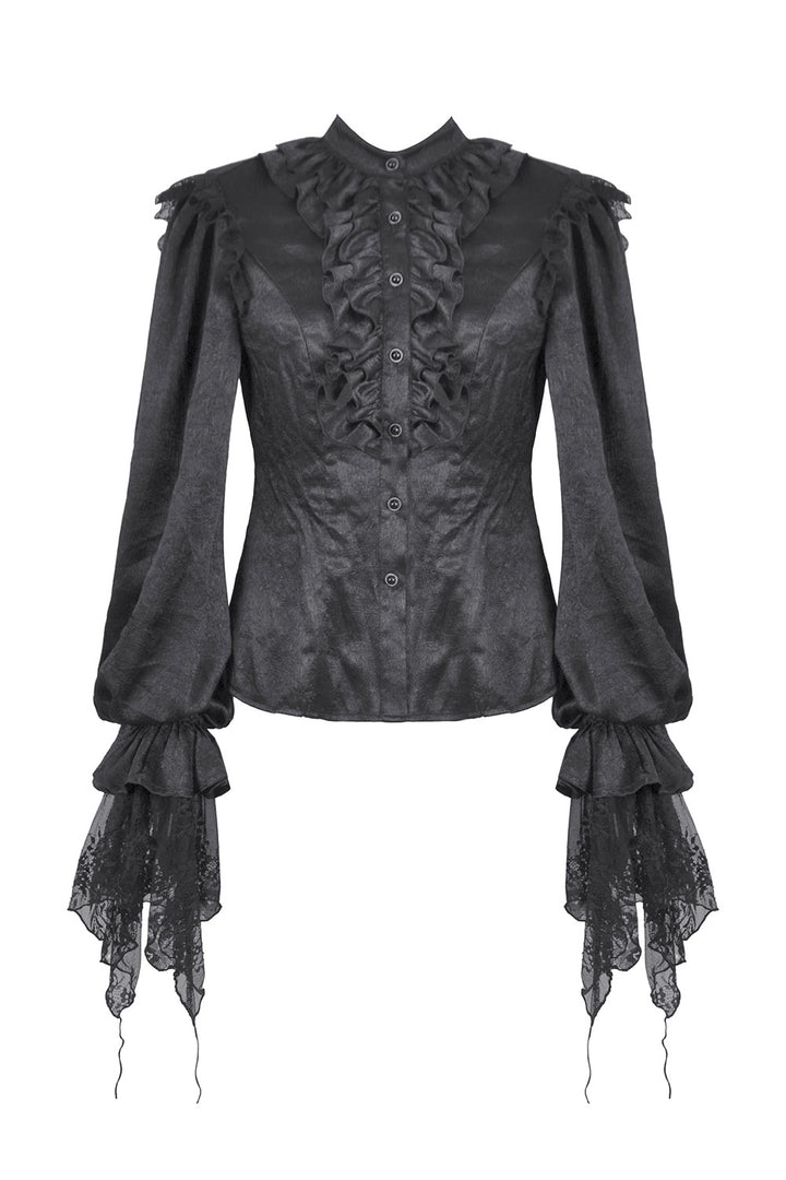 high collar gothic shirt by dark in love