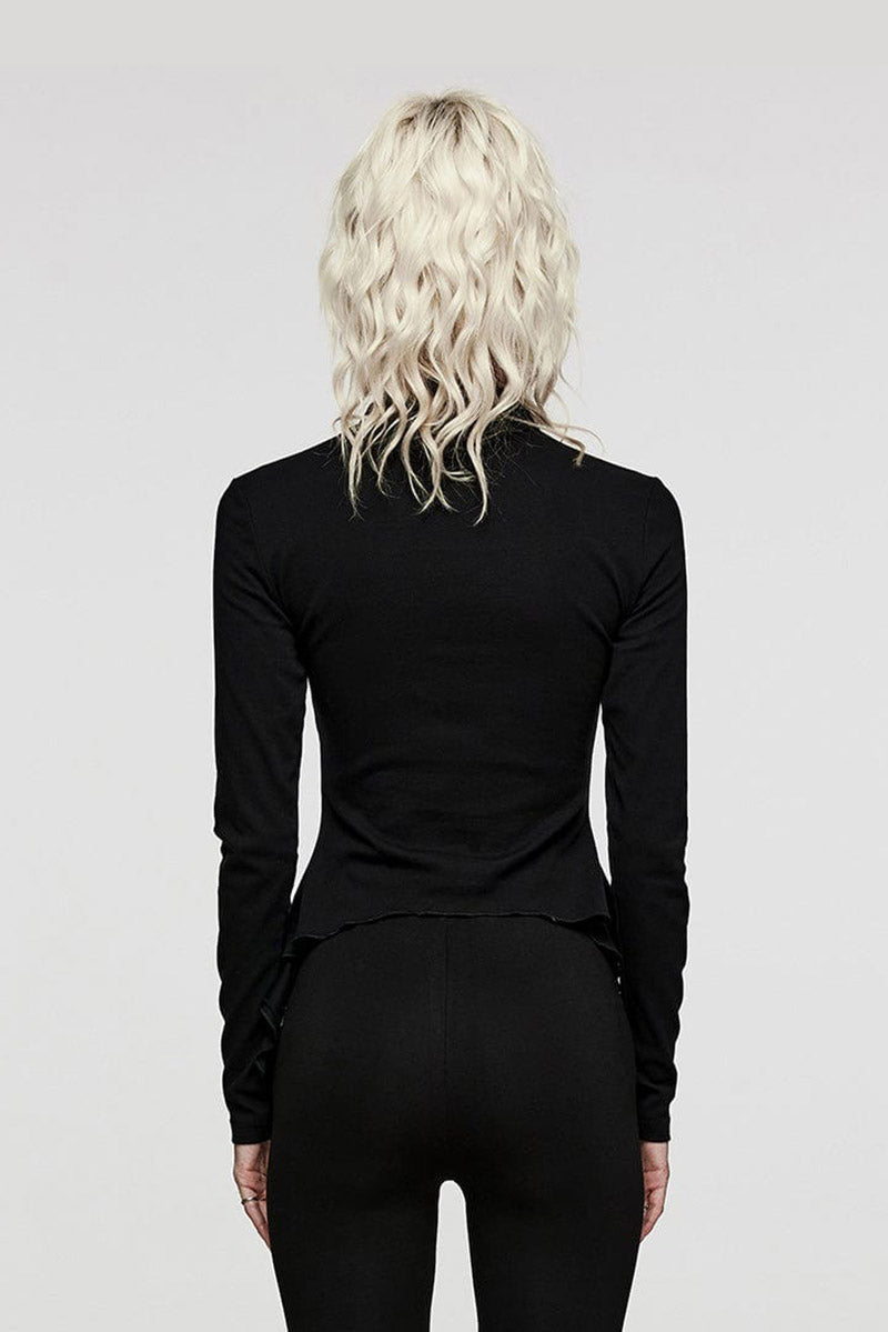 moon high collar top