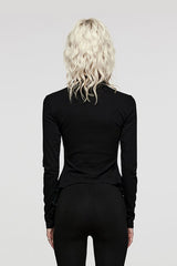 moon high collar top