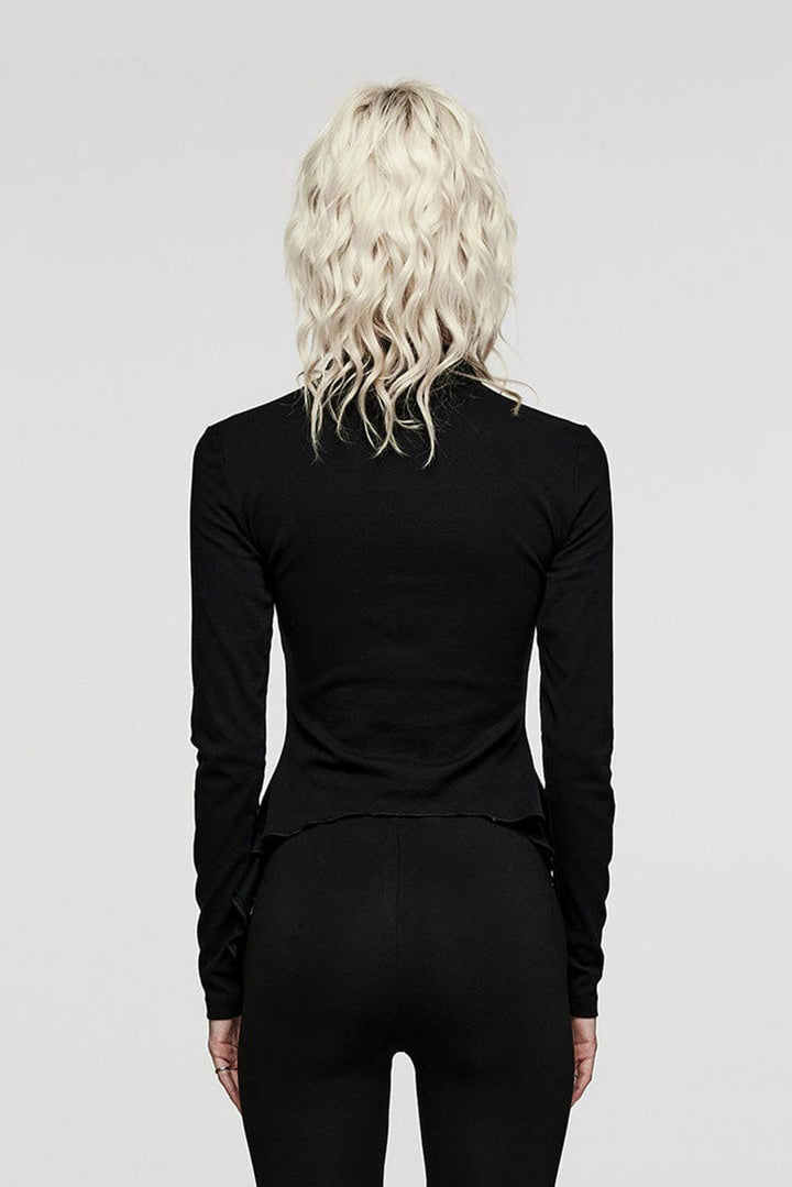 moon high collar top