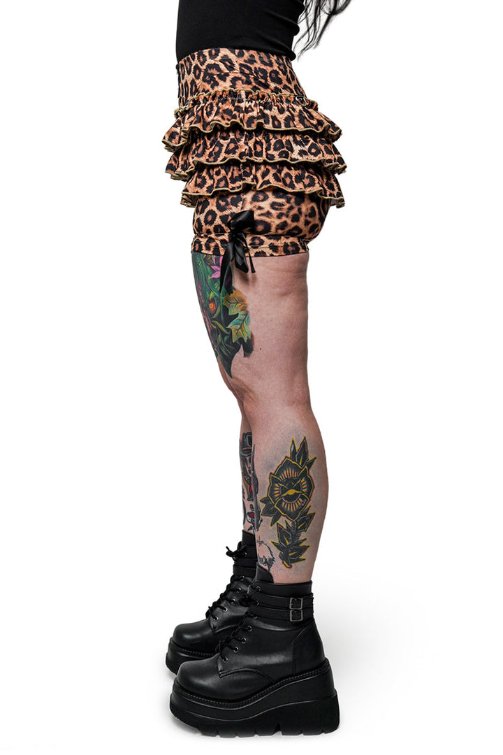 womens leopard pattern bloomer shorts