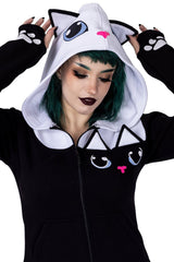 Kitty Hoodie [BLACK/WHITE]
