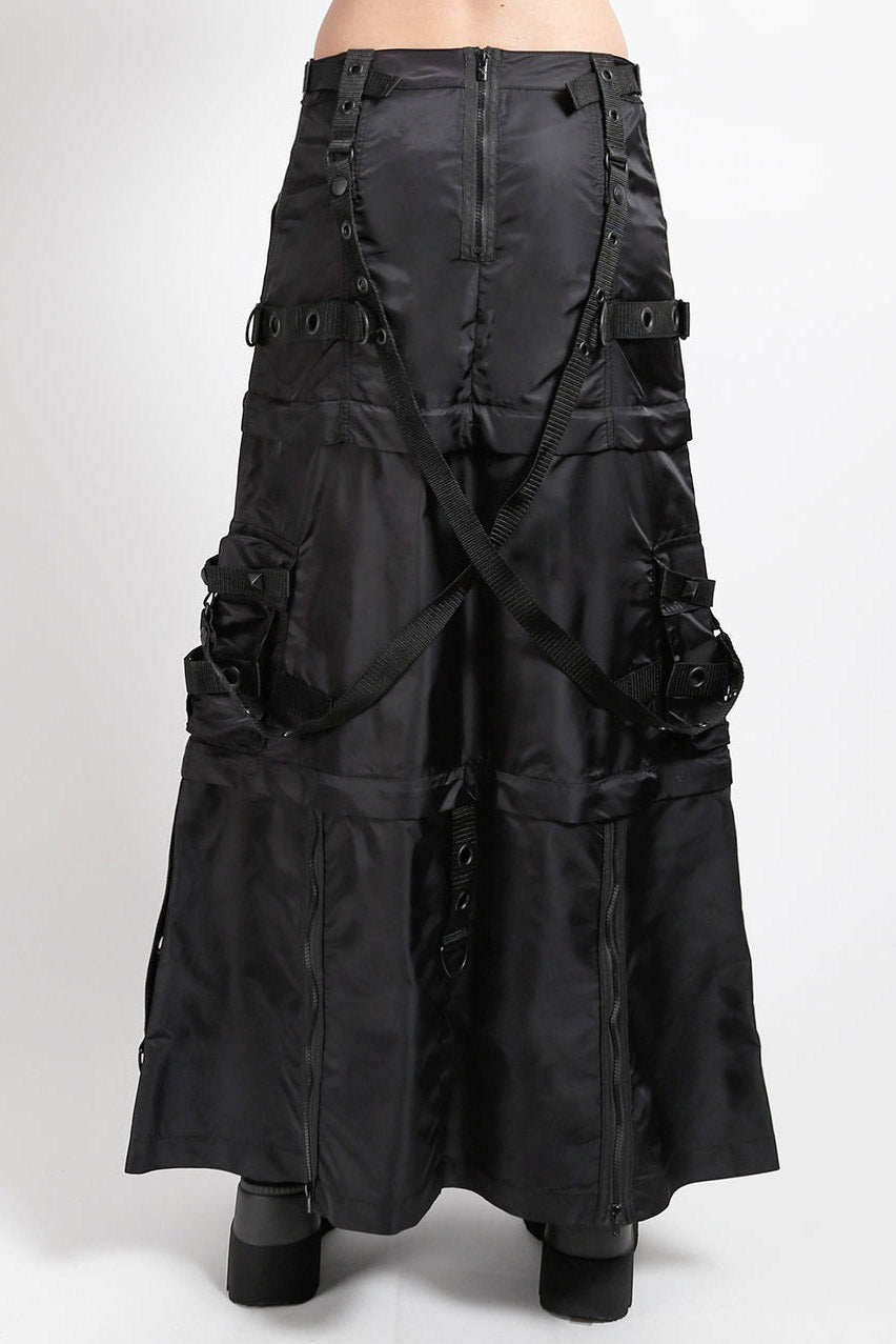 womns grunge goth long maxi length skirt