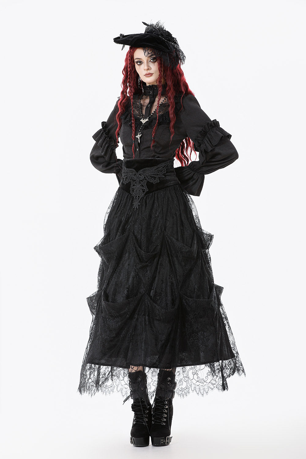 Ravenhall Draped Lace Skirt