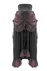 Ruffled ankle length womens skirt with corset waist
