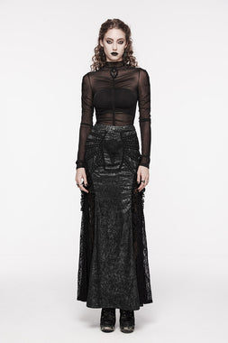 Vampire Goth Side Slit Skirt