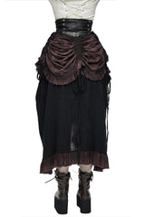 distressed steampunk bustle skirt