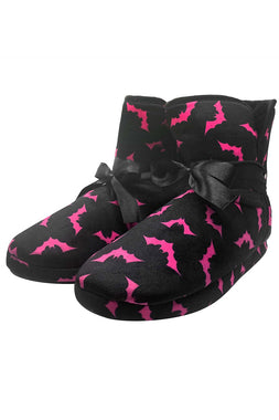 Luna Bats Slipper Boots [BLACK/PINK]