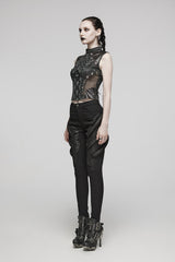 womesn gothic cropped tank top