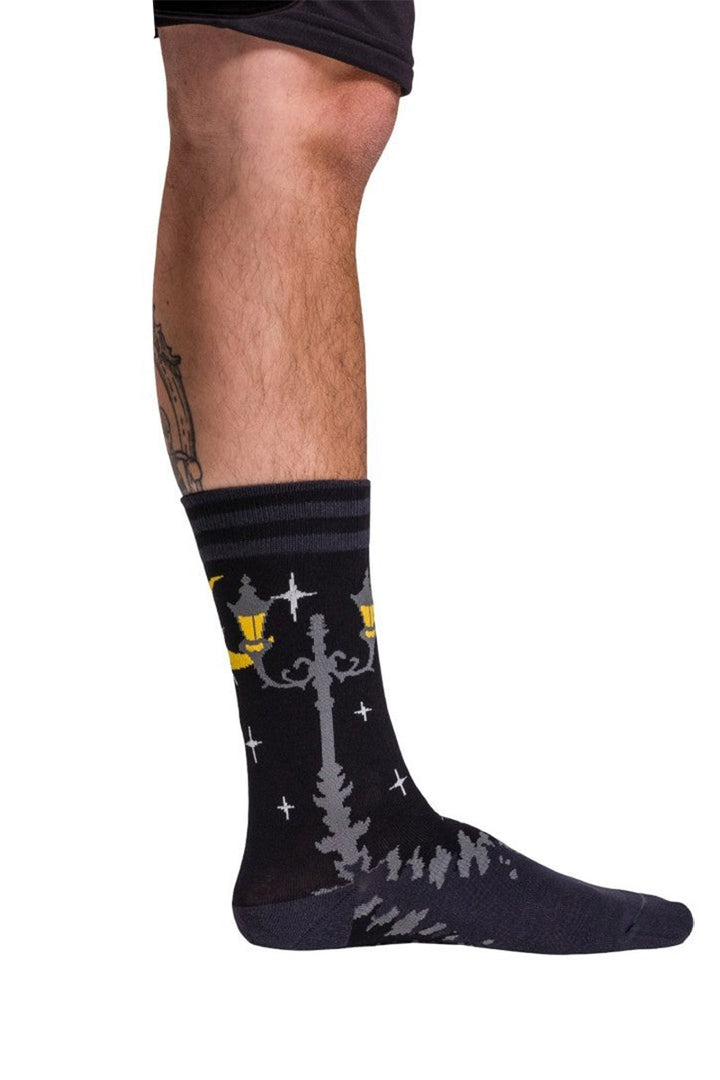 spooky sweet creepy cute knitted mothman socks