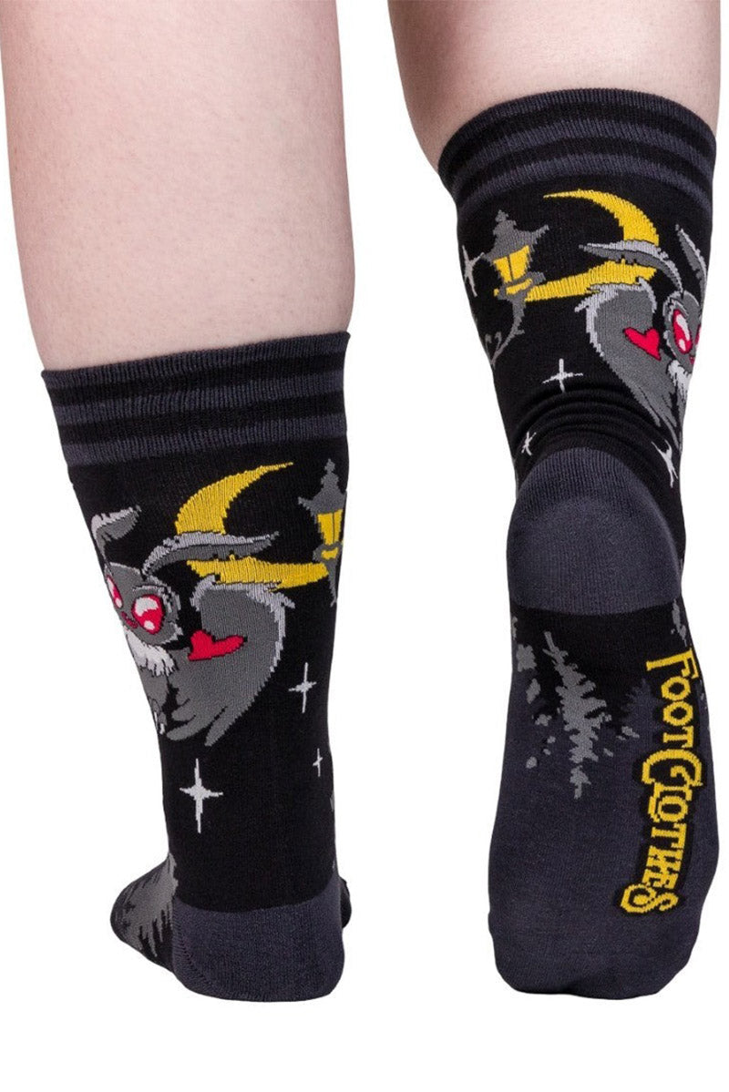 emo knitted creepy cute knitted mothman socks