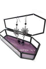 gothic spiderweb earrings