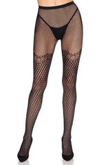 lace fishnet tights