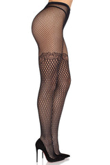 victorian lace fishnet tights