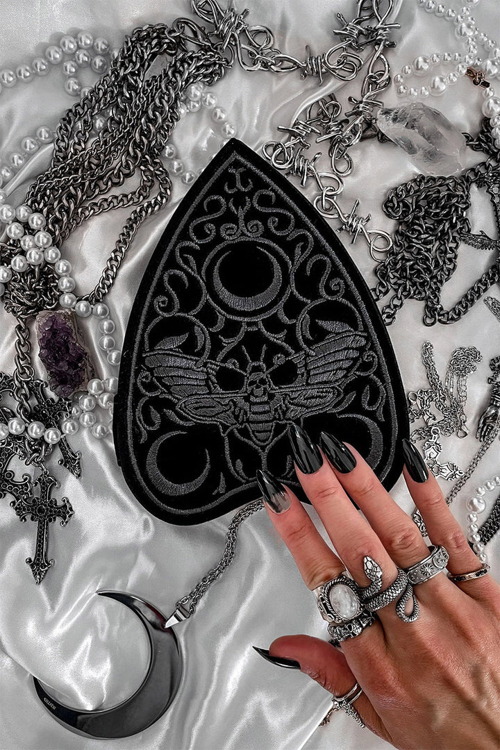 occult black and red velvet jewelry box for rings by killstar