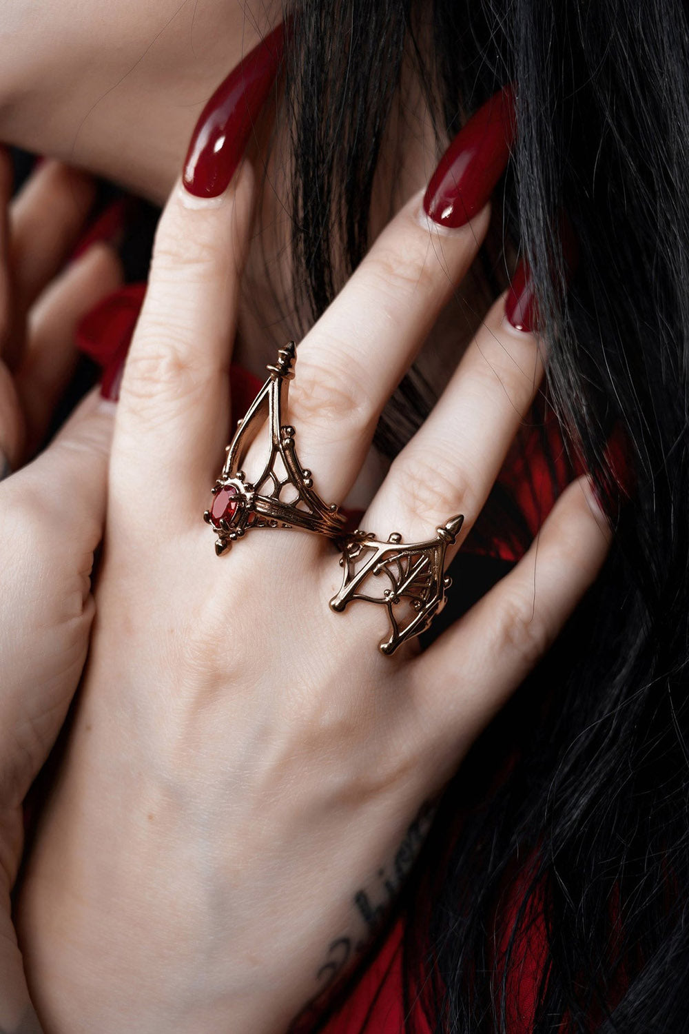 vintage goth rings