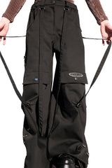 black cargo goth pants