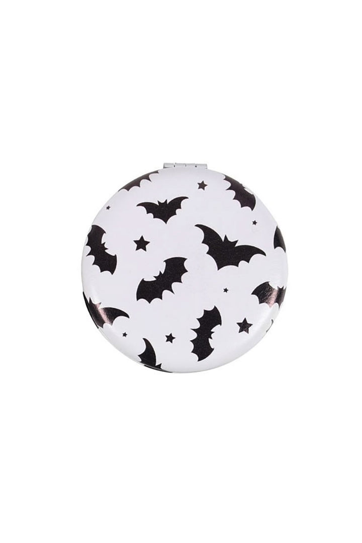 black and white emo bat mirror for purse