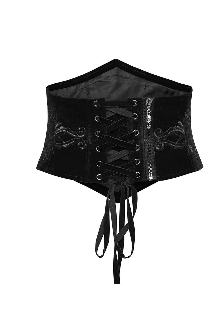 womens underbust gothic velvet corset