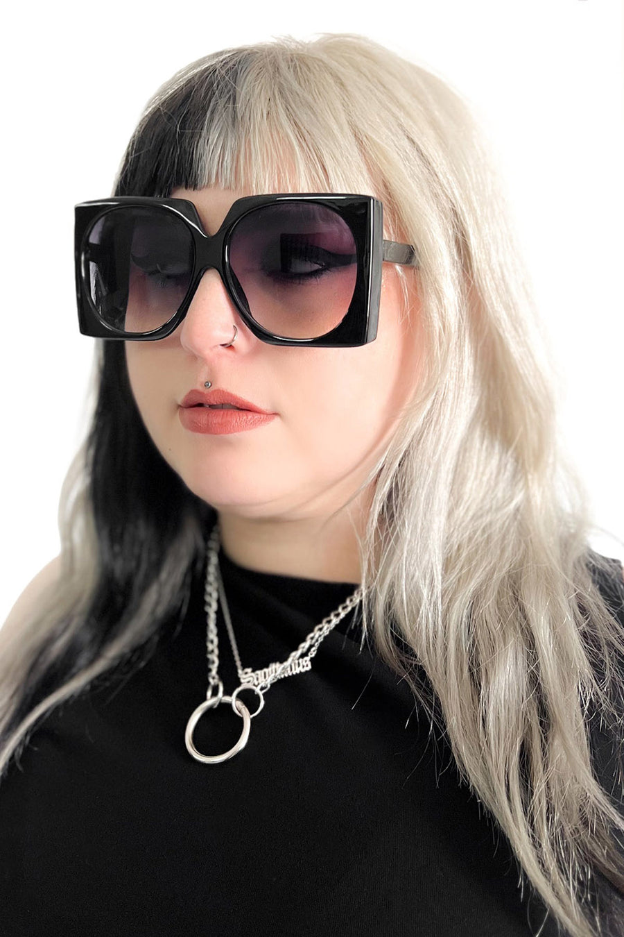 oversized large black sunglasses by foxblood