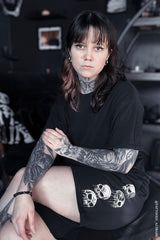 womens skater punk sweat shorts