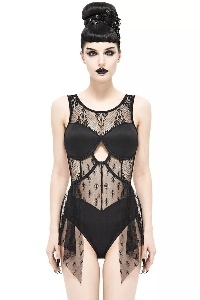 womens gothic one piece swimming suit
