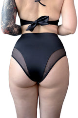 high waisted fishnet bikini bottoms