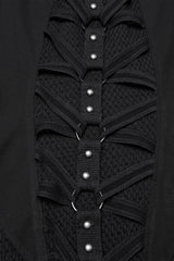 sheer mesh strap punk dress