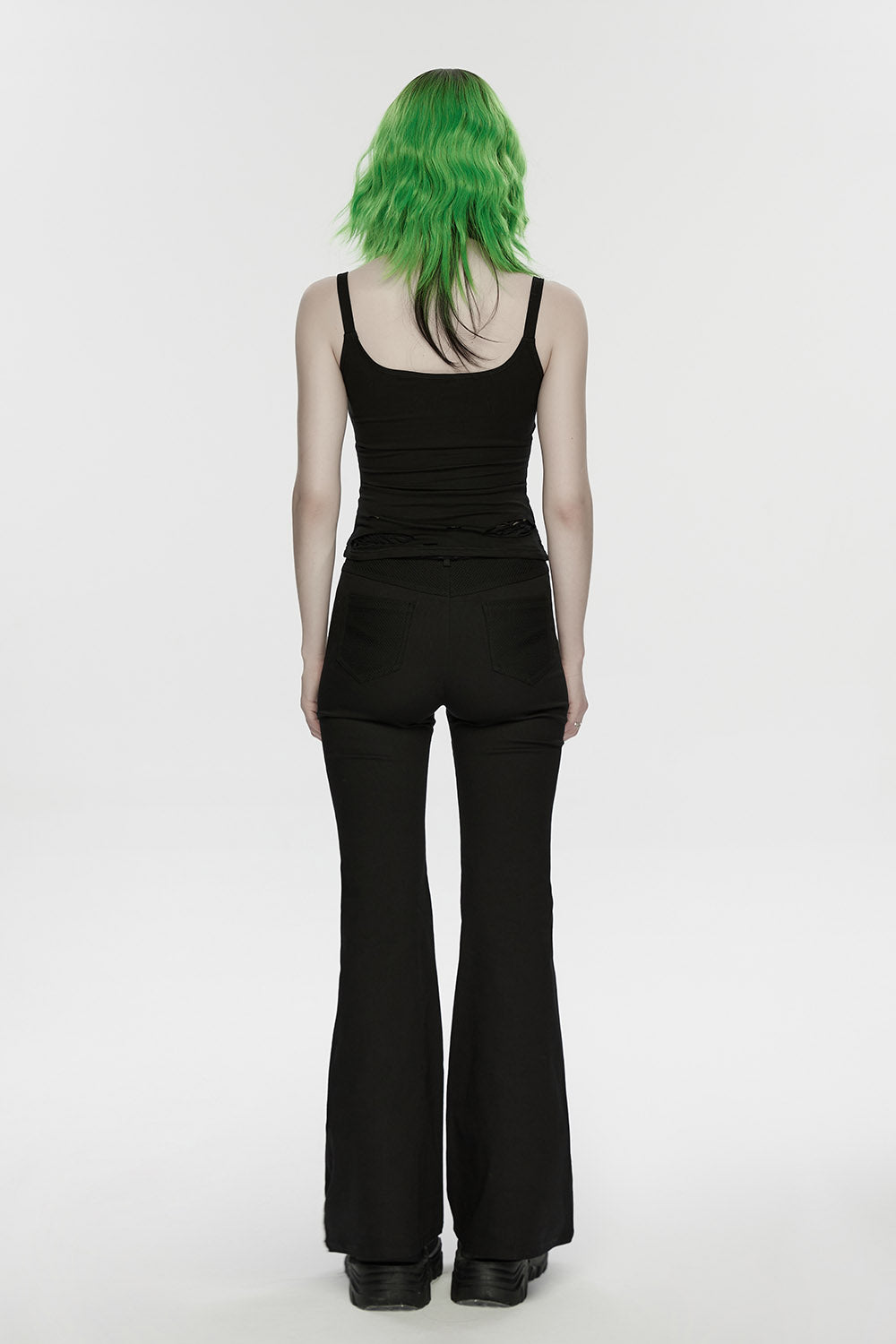 womens grunge shredded black gothic tank top by punk rave