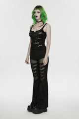 spiderweb printed top by punk rave