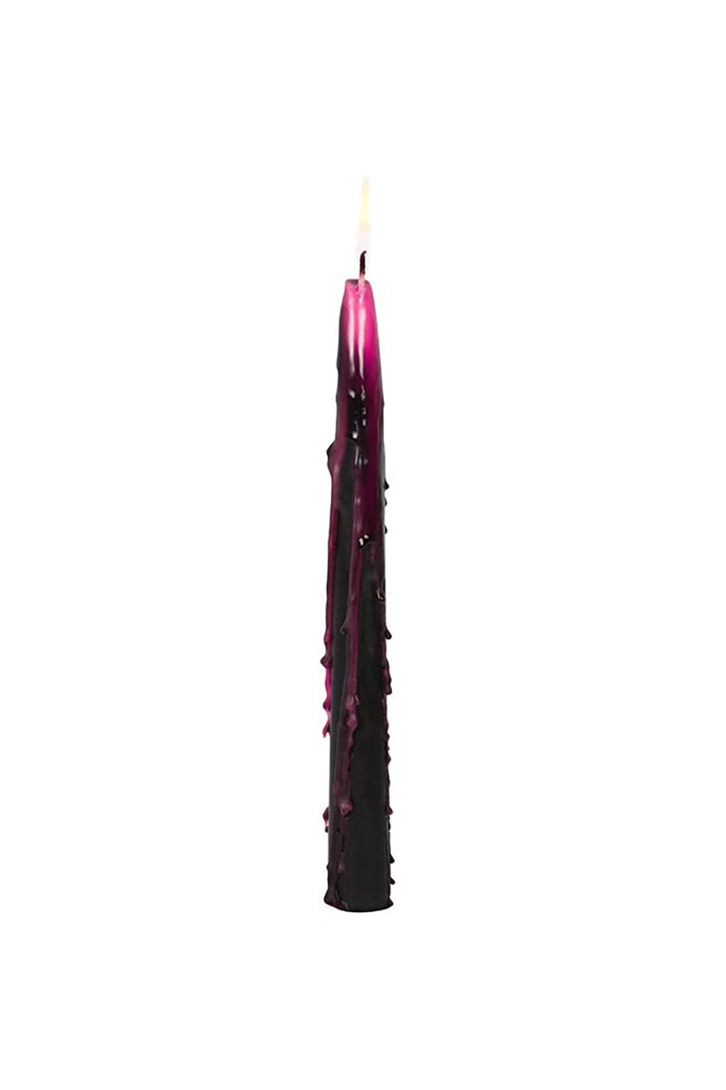 emo creepy cute bleeding black and pink pastel goth candle set for candelabra 